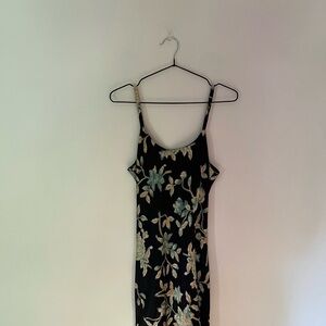 Natori Black Floral Maxi Dress